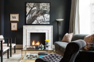 See how SKIN, an interior design firm in Chicago, dressed up this fireplace